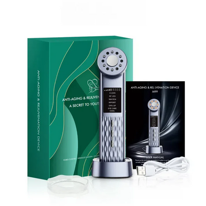 Radiance 7-in-1 LED Red Light, EMS, Ultrasonic, Ice Cooling, Glass Glow Beauty Device