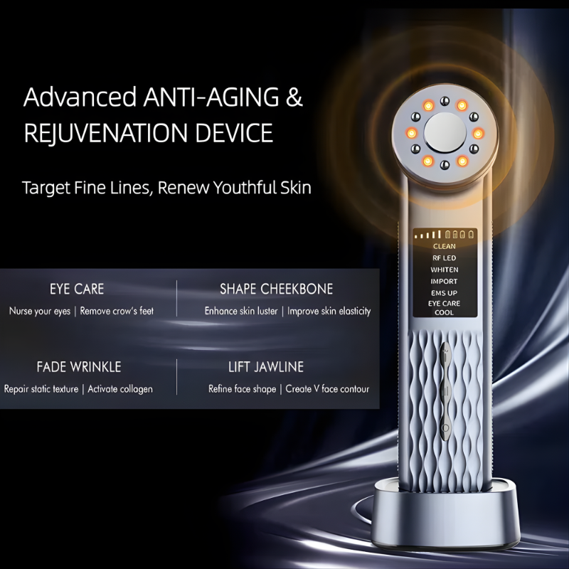 Radiance 7-in-1 LED Red Light, EMS, Ultrasonic, Ice Cooling, Glass Glow Beauty Device