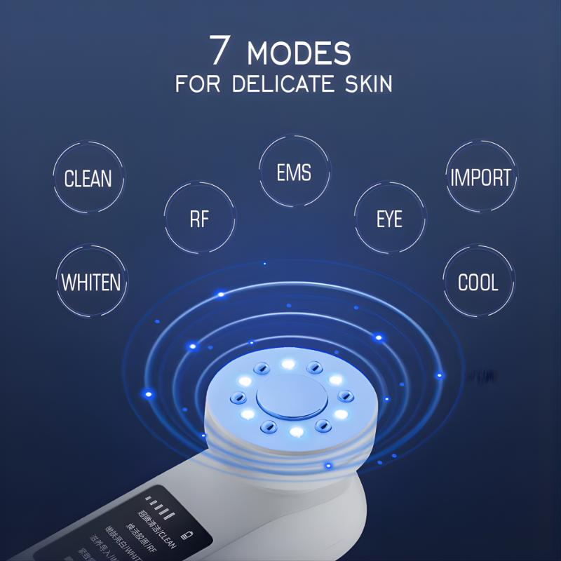 Radiance 7-in-1 LED Red Light, EMS, Ultrasonic, Ice Cooling, Glass Glow Beauty Device