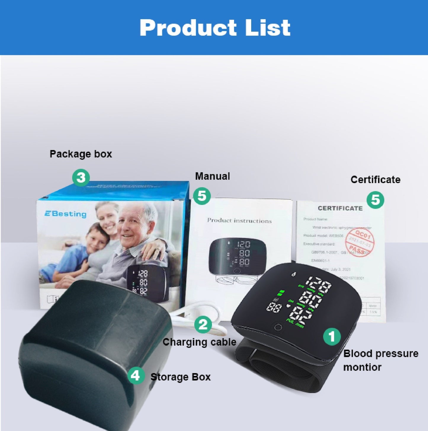 Automatic Blood Pressure Monitor with LCD display